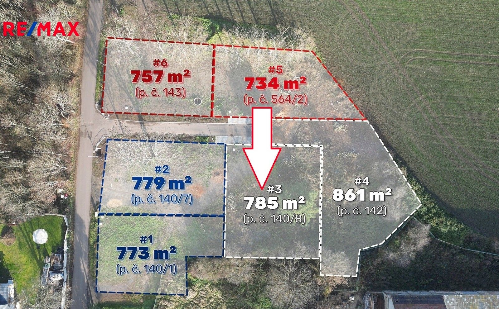 Pozemky pro bydlení, Lišnice, 785 m²