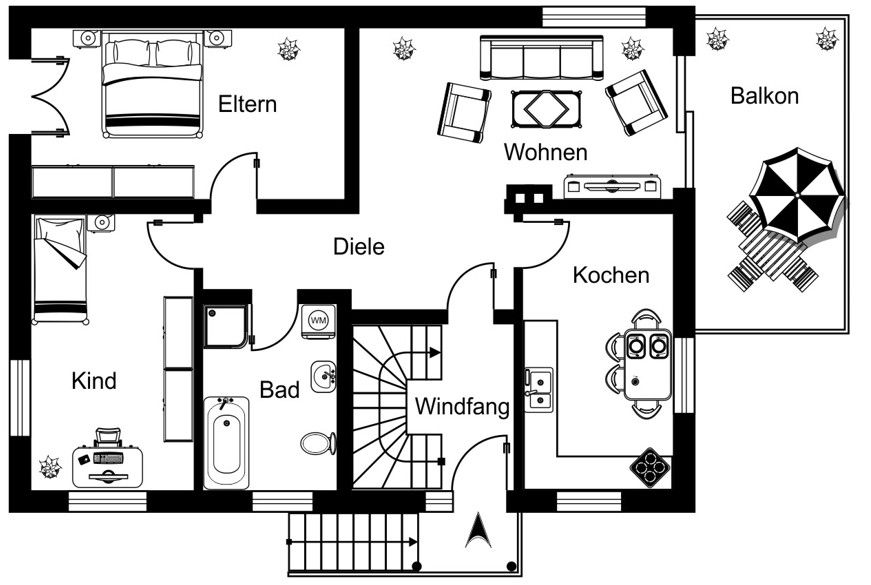 Rodinné domy, Greifenklaustraße 1 2, , Bavorsko, 363 m² - 1