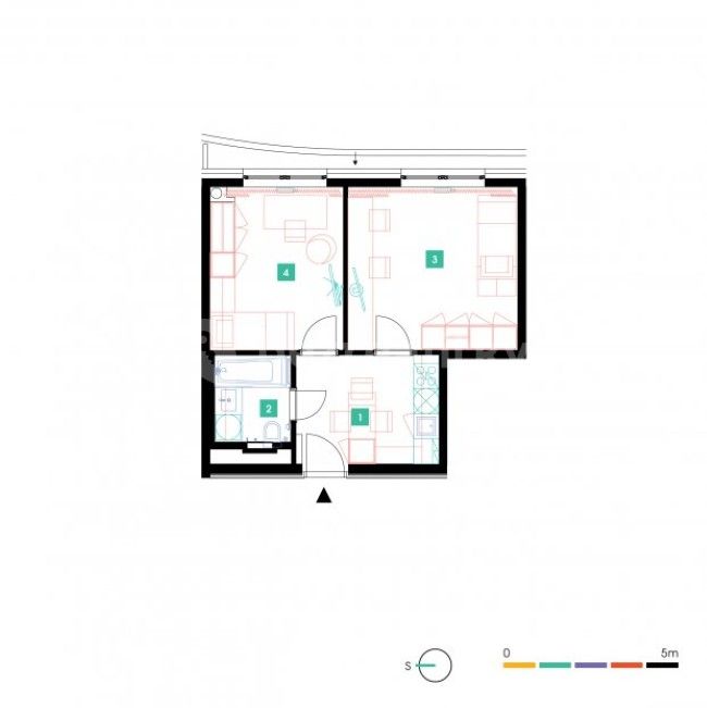2+1, Mukařovského, Praha - Stodůlky, 42 m² - 2
