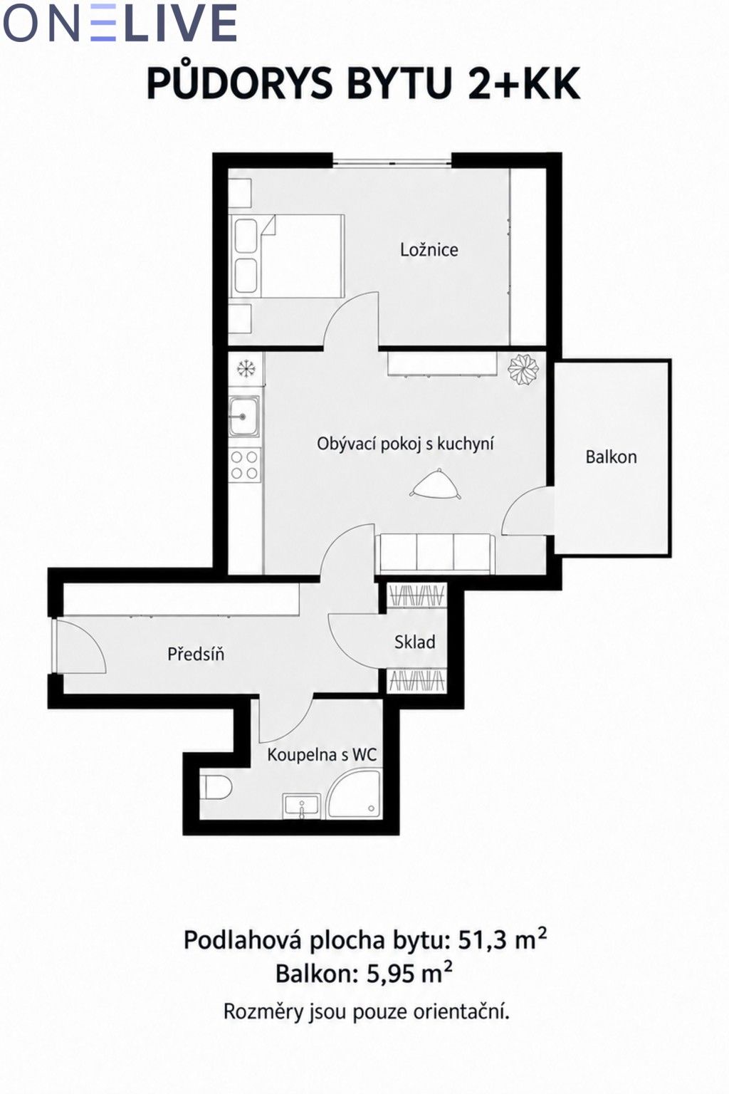 2+kk, Plzeň Bolevec, 51 m² - 2