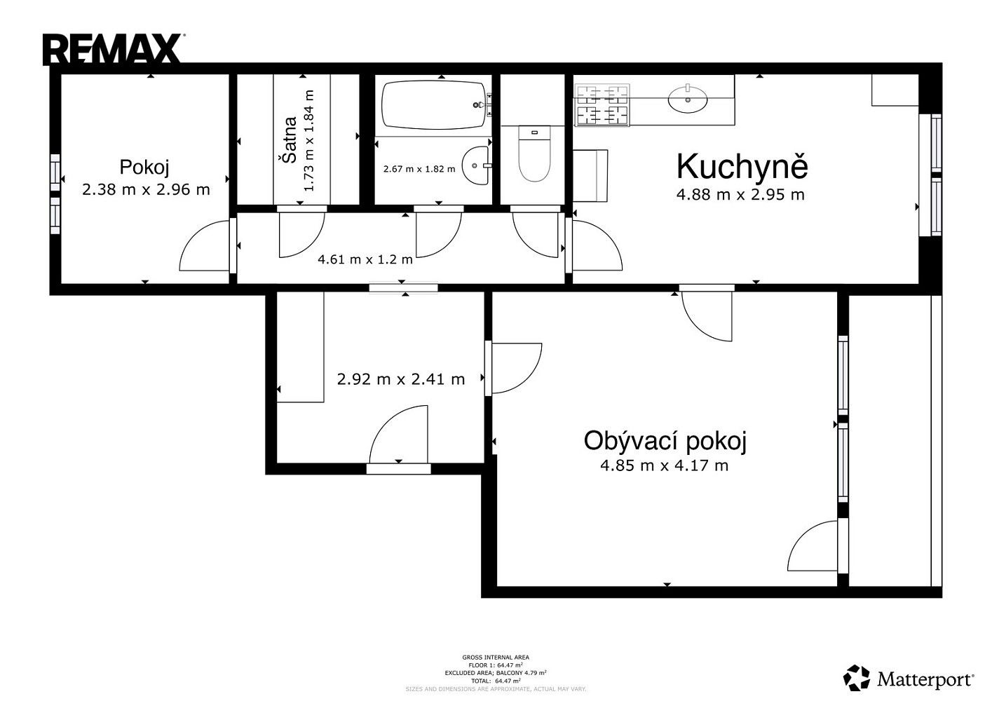 2+1, Ústí nad Labem - Severní Terasa, Ústecký kraj, 62 m² - 2