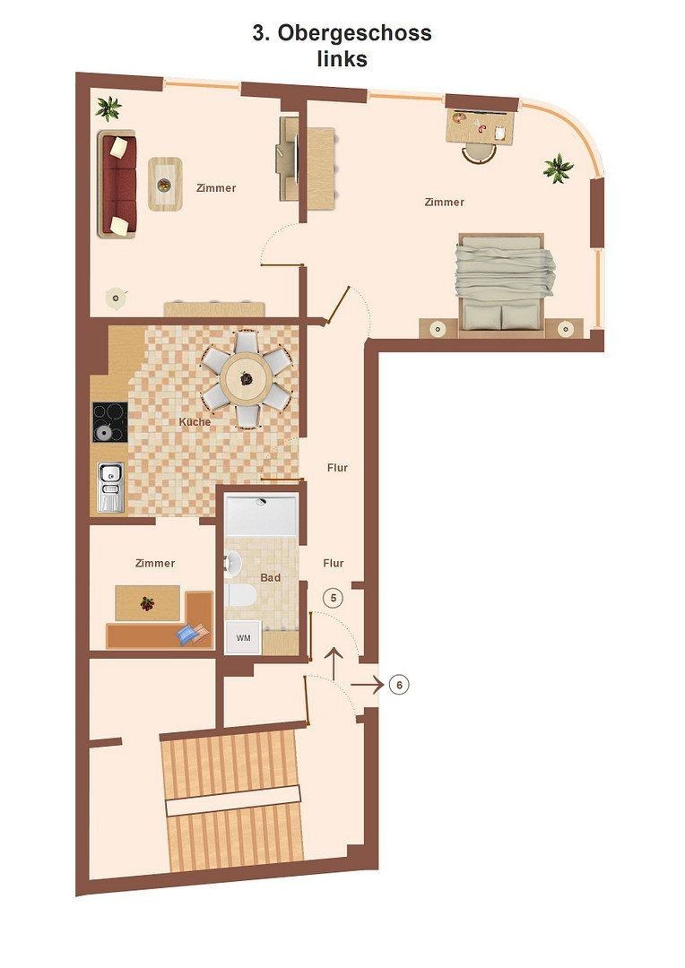 2+1, Neumarkt Str. 10 Wuppertal Elberfeld Nordrhein-Westfalen 42103, 80 m² - 1