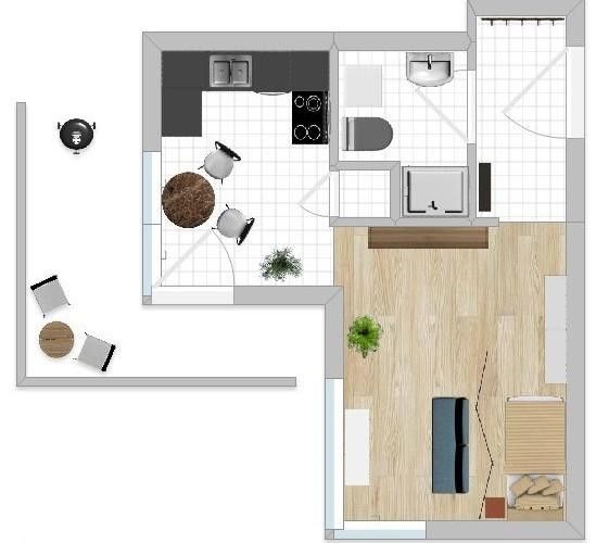 1+kk, Zur Aktien 6, , Durynsko, 45 m² - 2