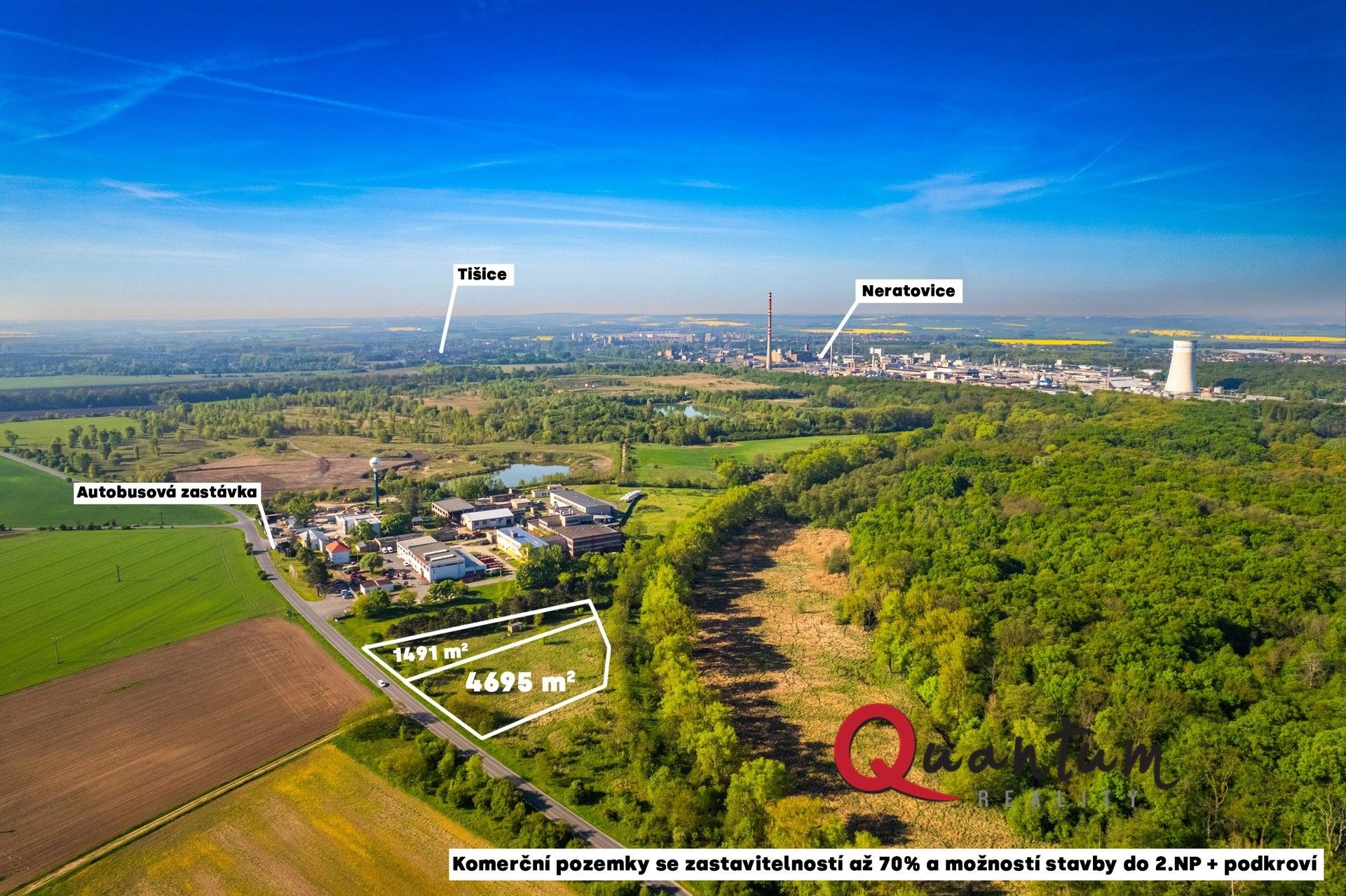 Prodej komerční pozemek - Mělnická, Tišice