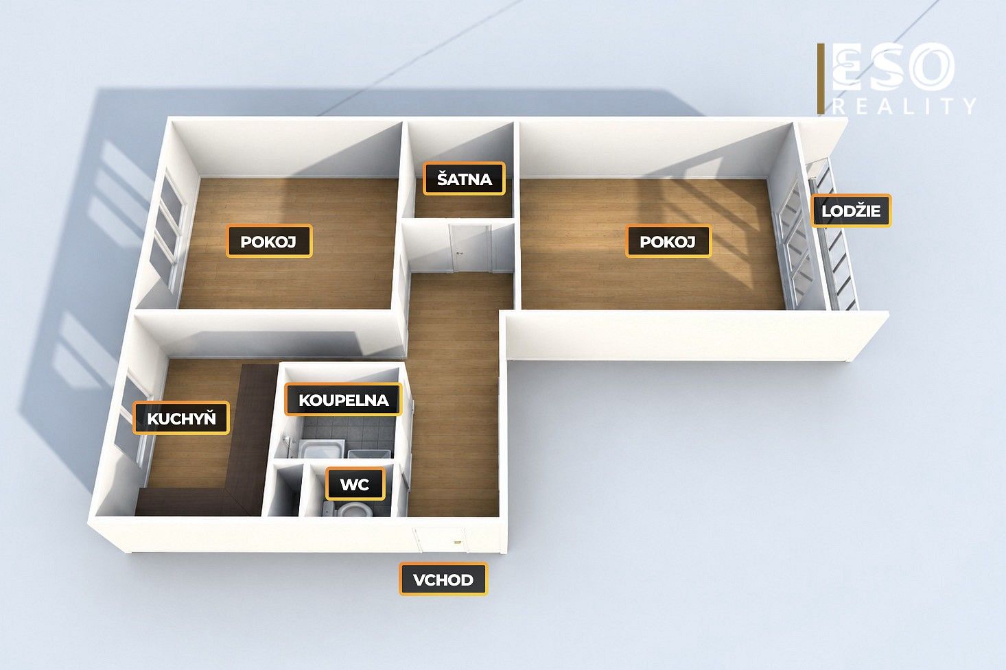 2+1, Lumírova, Ostrava - Výškovice, 61 m² - 2