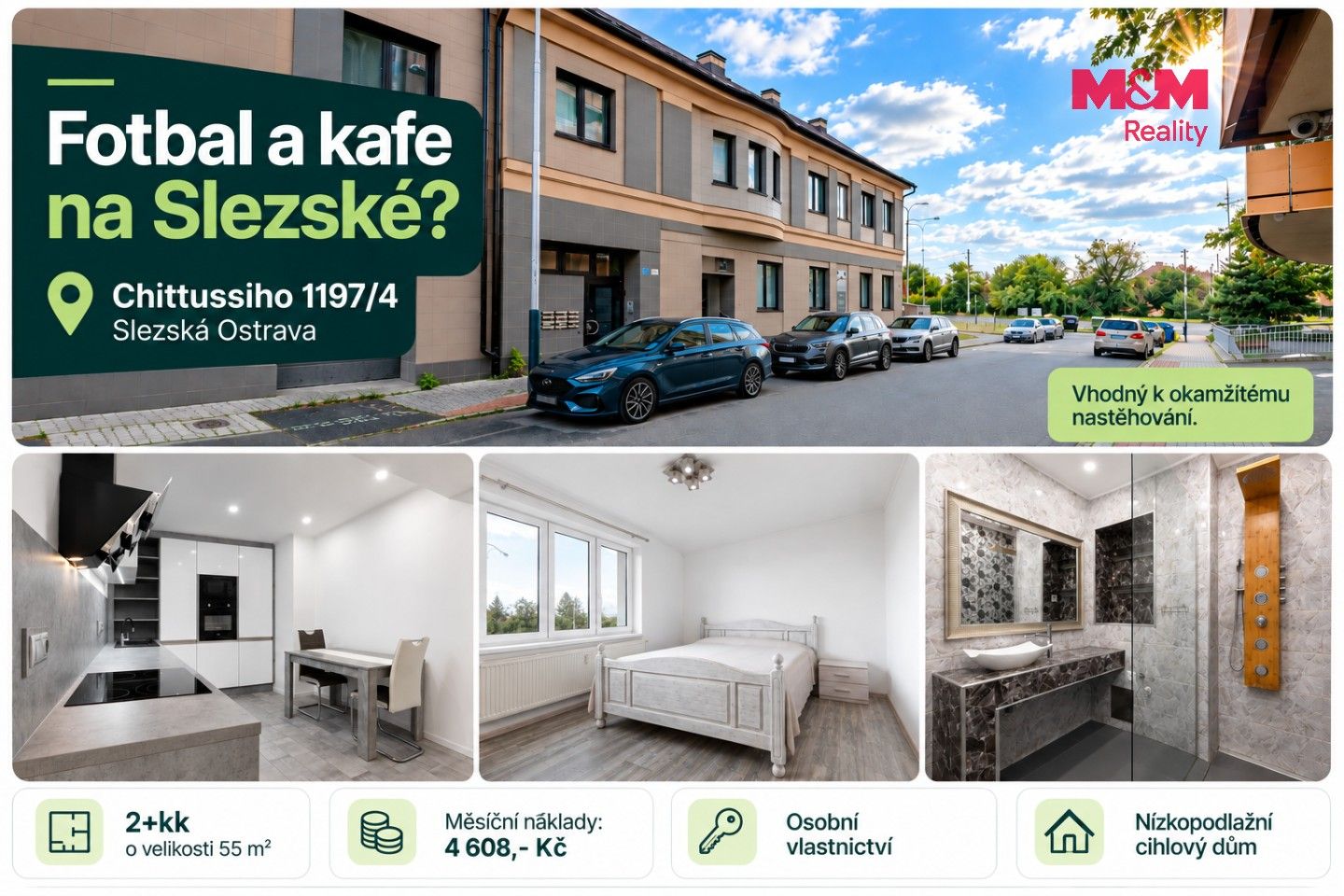 2+kk, Chittussiho, Ostrava, 55 m² - 2
