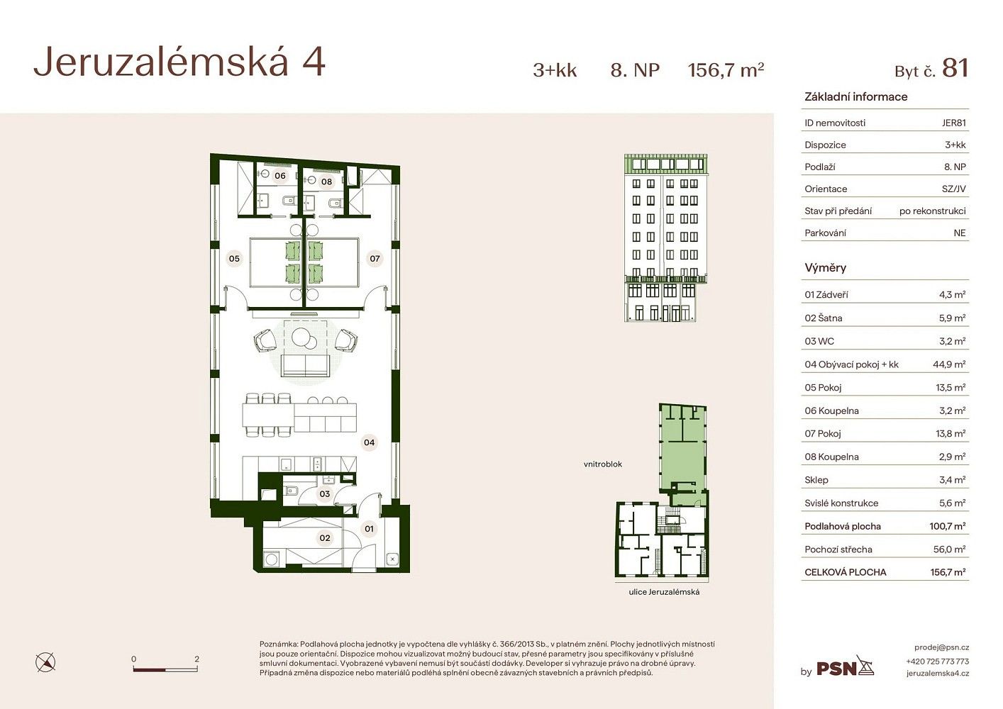 3+kk, Praha - Nové Město, okres Praha 1, Hlavní město Praha, 95 m² - 2