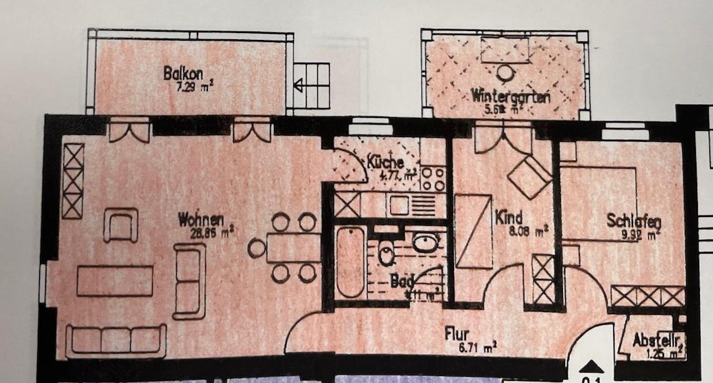 3+1, Lennestraße 20a Potsdam Brandenburger Vorstadt Brandenburg 14469, 73 m² - 1