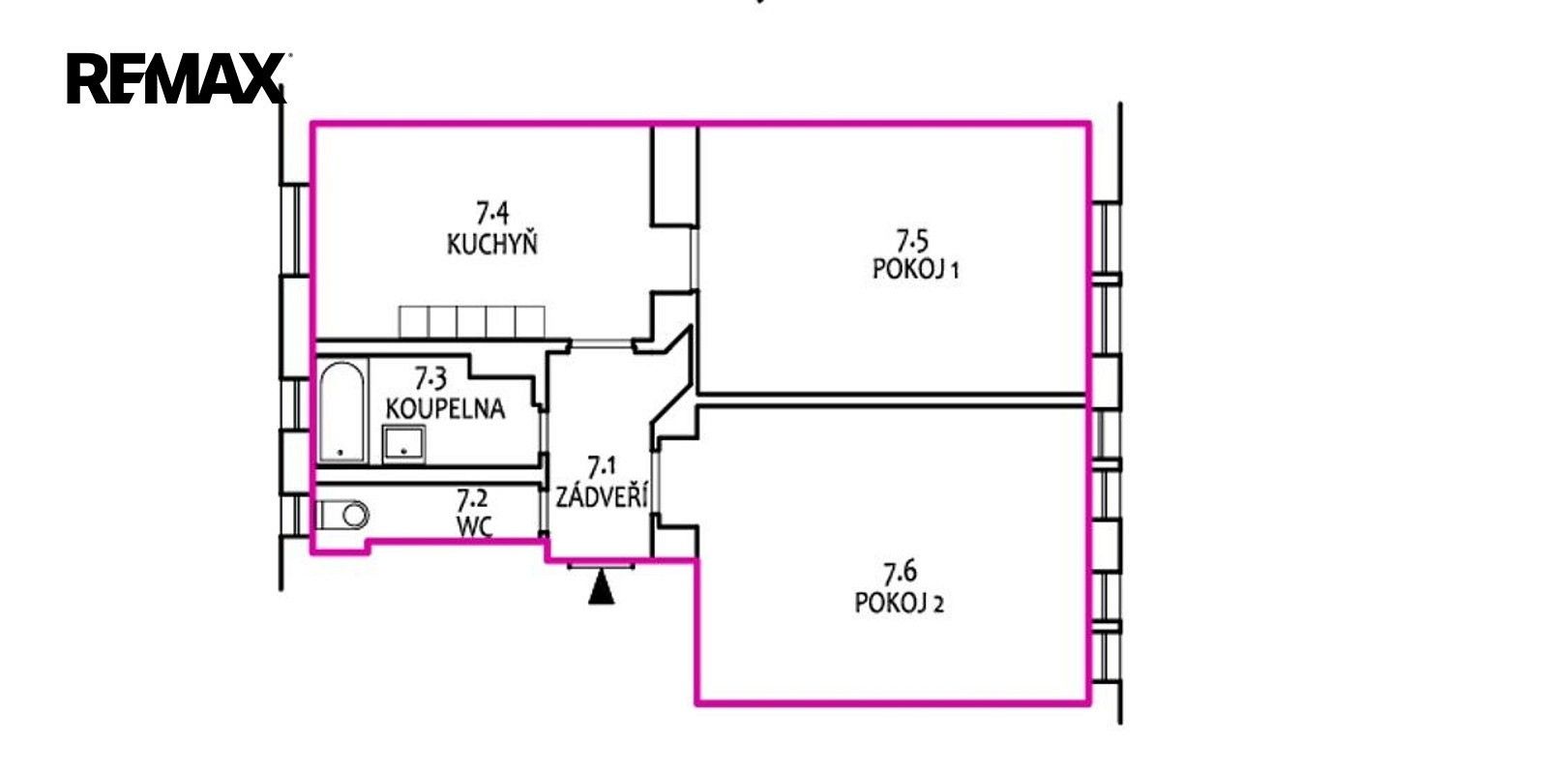 Pronájem byt 2+1 - Prvního pluku, Praha 8 - Karlín, 73 m² - 5