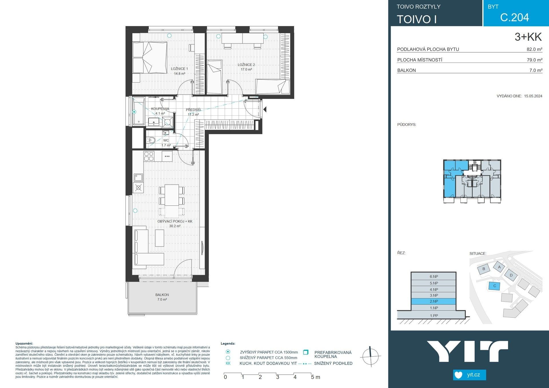 Prodej byt 3+kk - Komárkova, Praha, 79 m²