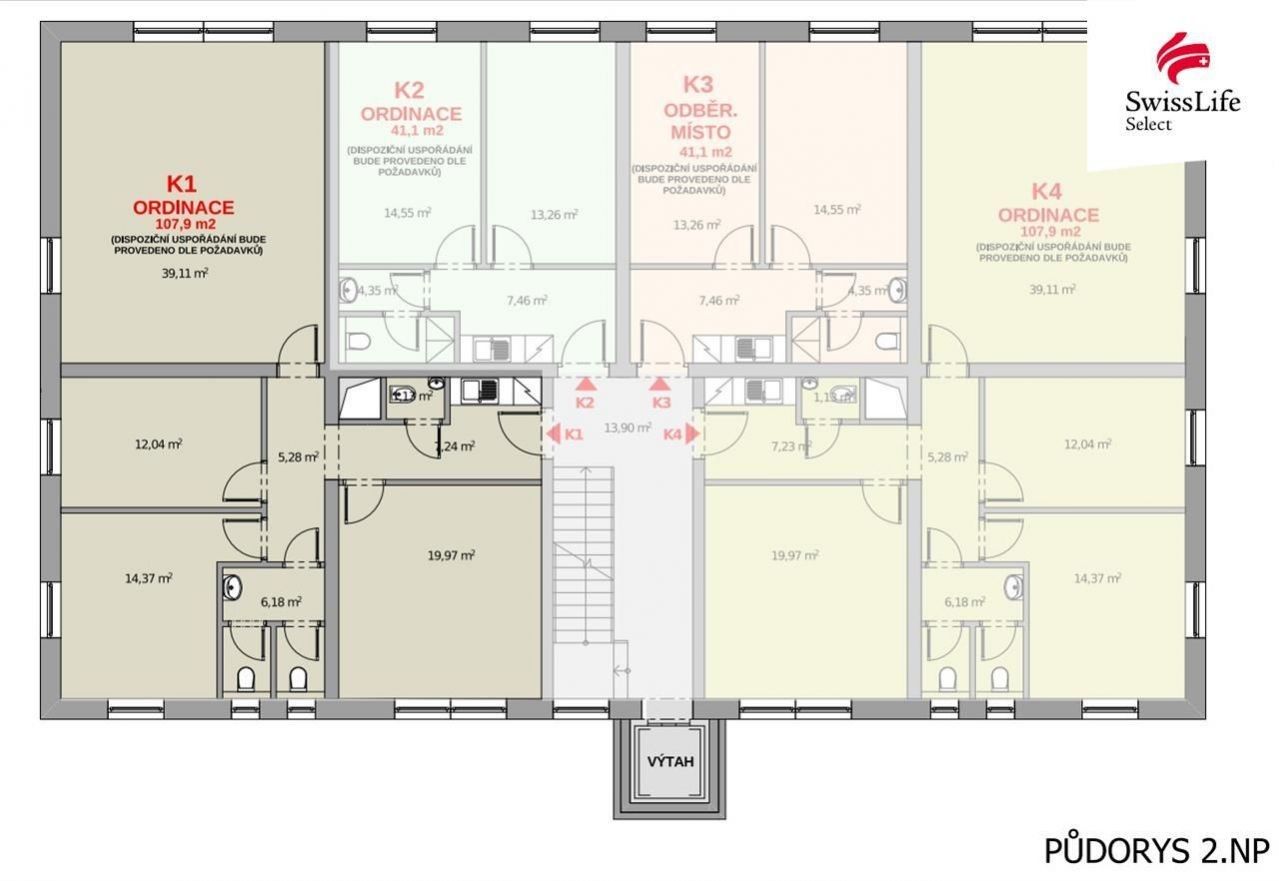Kanceláře, Polná, 108 m² - 1