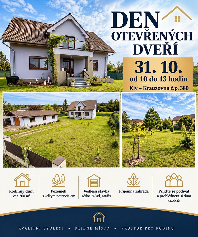 Rodinné domy, Kly - Krauzovna, okres Mělník, 200 m² - 2