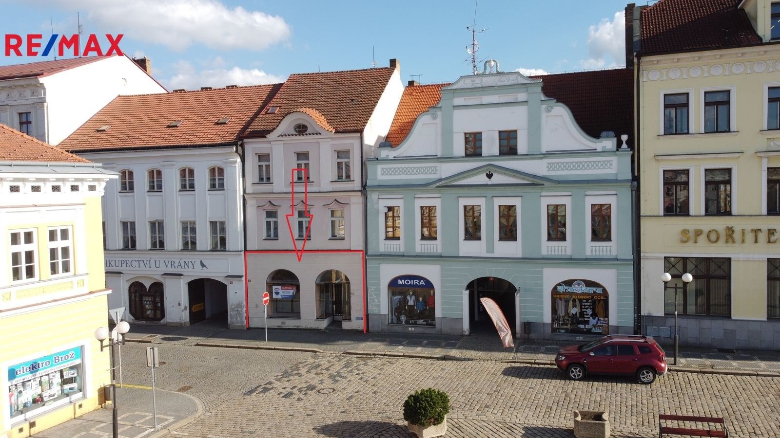 Obchodní prostory, Masarykovo náměstí, Pelhřimov, 115 m²