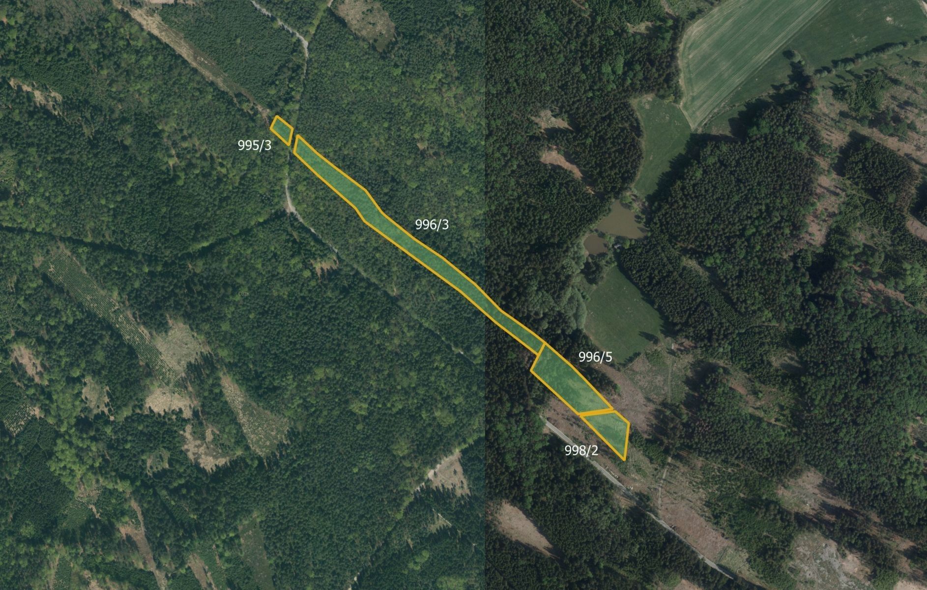 Lesy, Horní Radouň