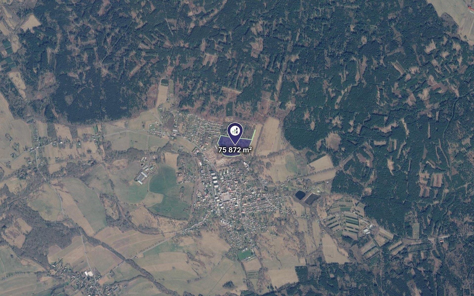 Prodej komerční pozemek - Nové Město pod Smrkem, 75 872 m² - 2