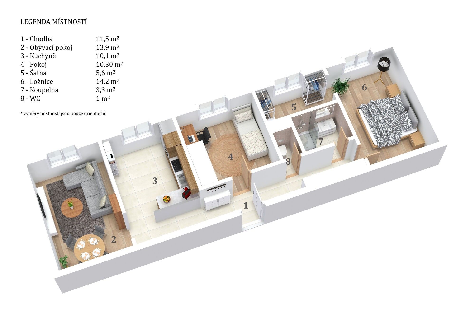 Pronájem byt 3+1 - Braniborská, Milovice, 68 m²