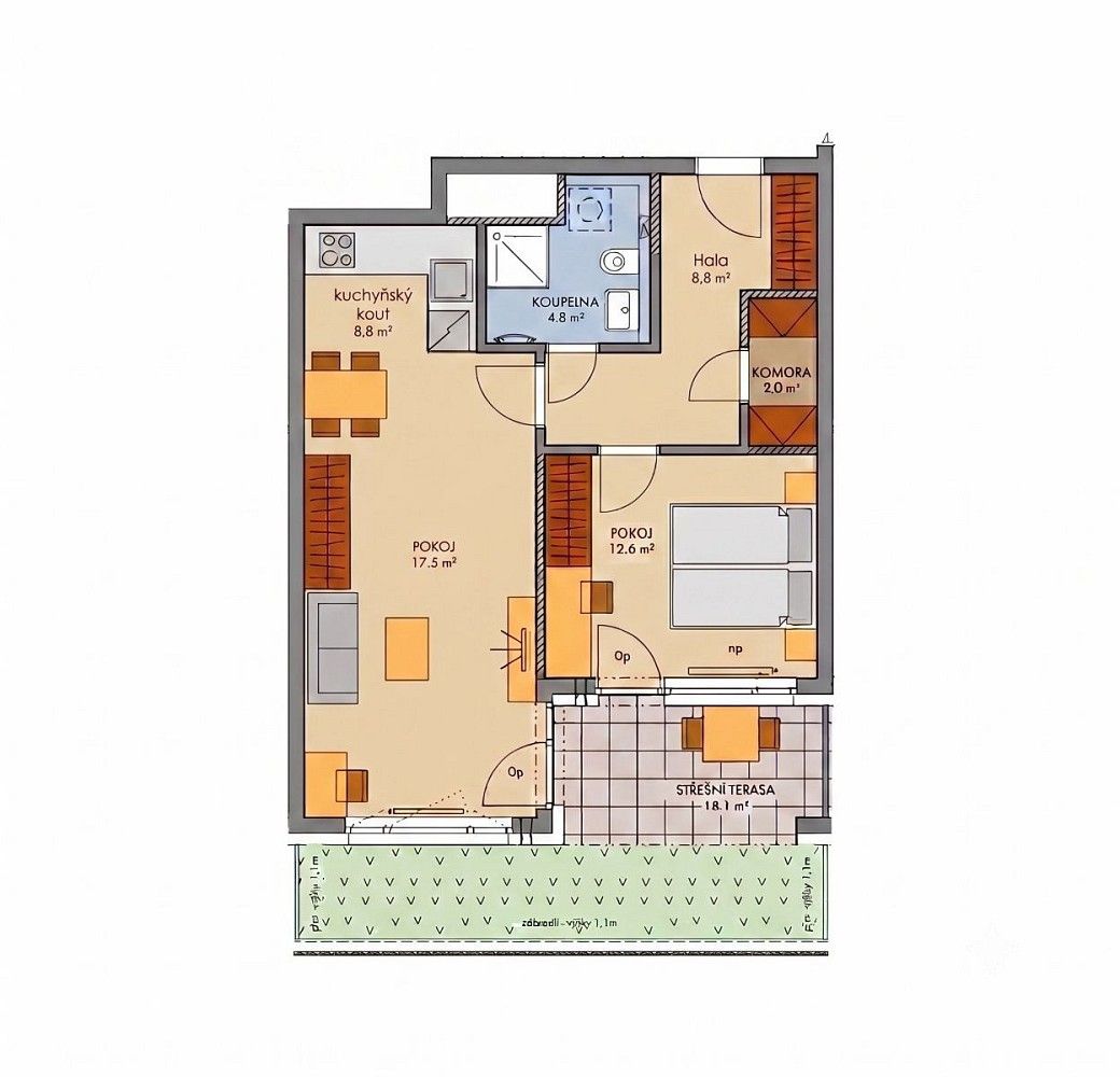 Byt 2+kk · 57 m² · Svitákova, Praha 5 - Stodůlky - 3