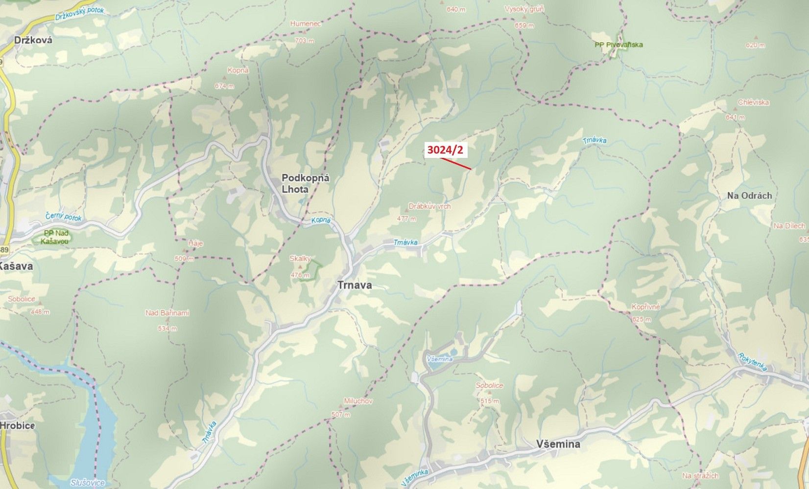 Prodej pozemek - Trnava, okres Zlín, Zlínský kraj - 1