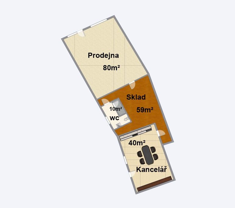 Pronájem obchodní prostory - T. G. Masaryka, Kladno, 189 m²