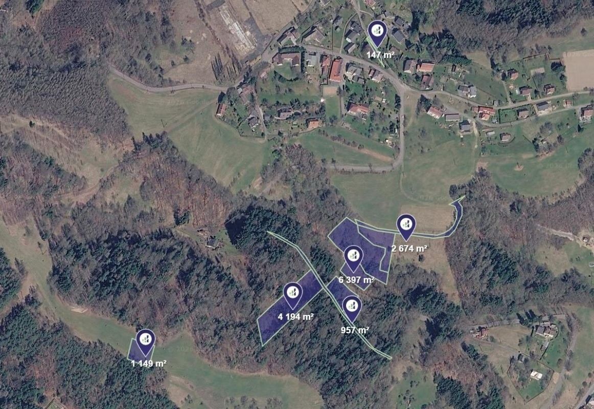 Louky, Koberovy, 4 410 m² - 2