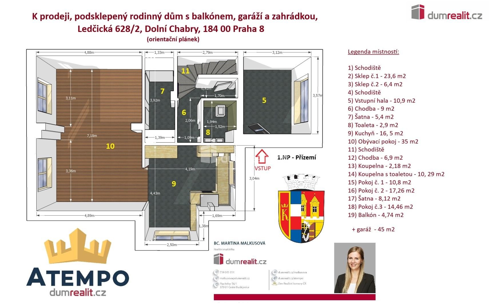 Prodej rodinný dům - Ledčická, Praha, 224 m² - 5