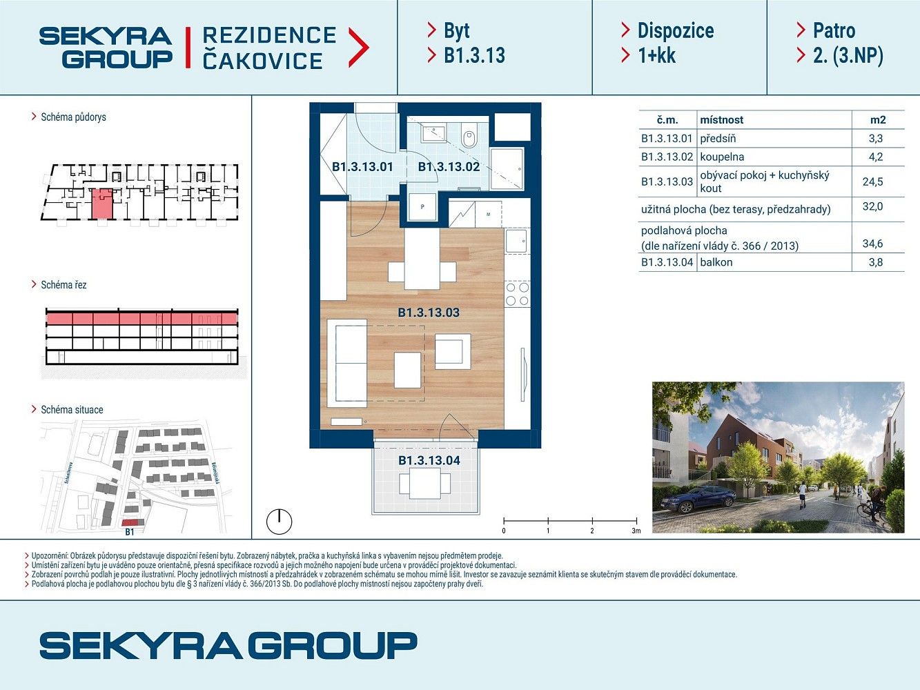1+kk, Praha - Čakovice, okres Praha 18, Hlavní město Praha, 32 m² - 2