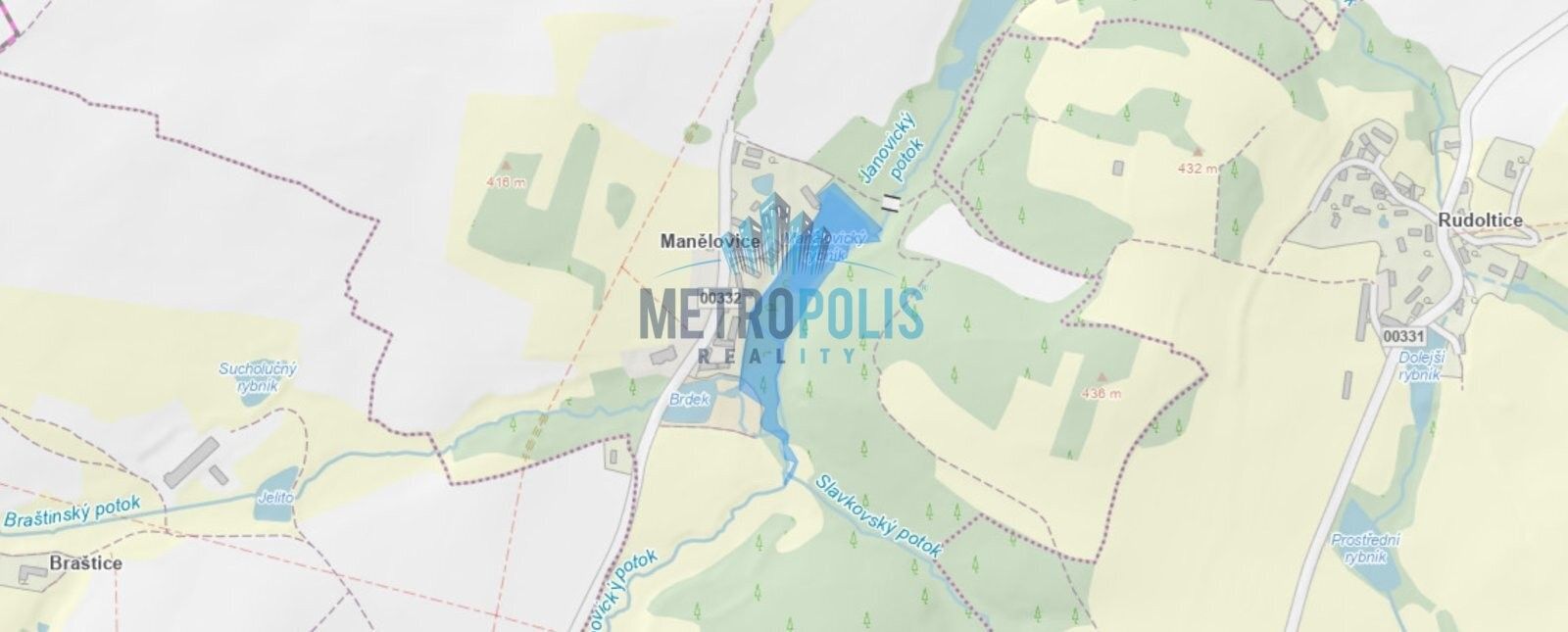 Rybníky, Vrchotovy Janovice Manělovice, 23 103 m² - 2