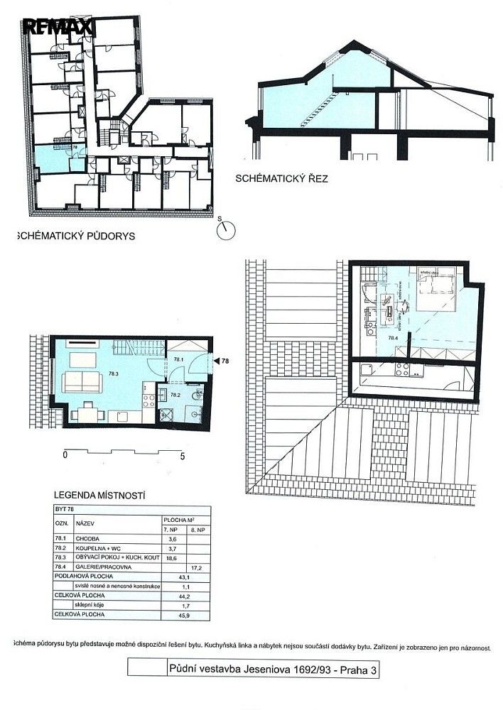 Byt 2+kk · 46 m² · Jeseniova, Praha 3 - Žižkov - 3