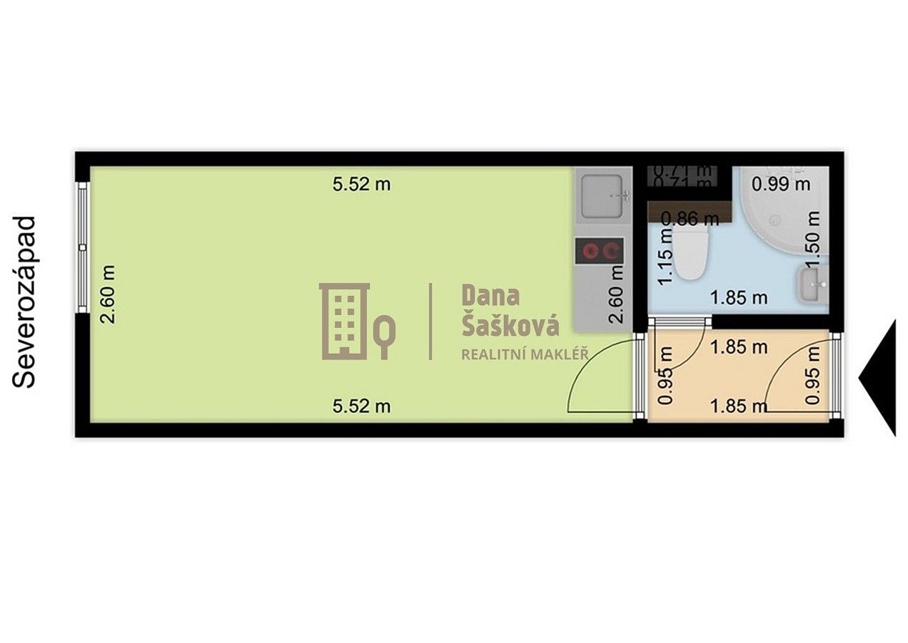 Byt 1+kk · 20 m² · Jindřichův Hradec - Jindřichův Hradec I, Jihočeský kraj - 4