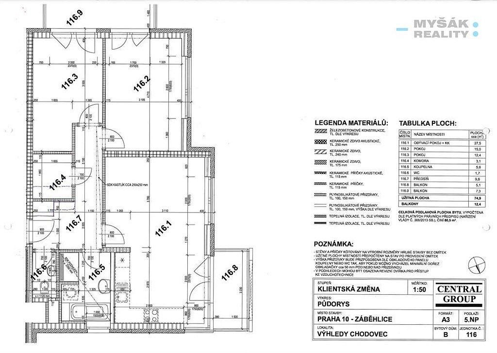 Byt 3+kk · 80 m² · Drahňovická, Praha 4 - Chodov - 3