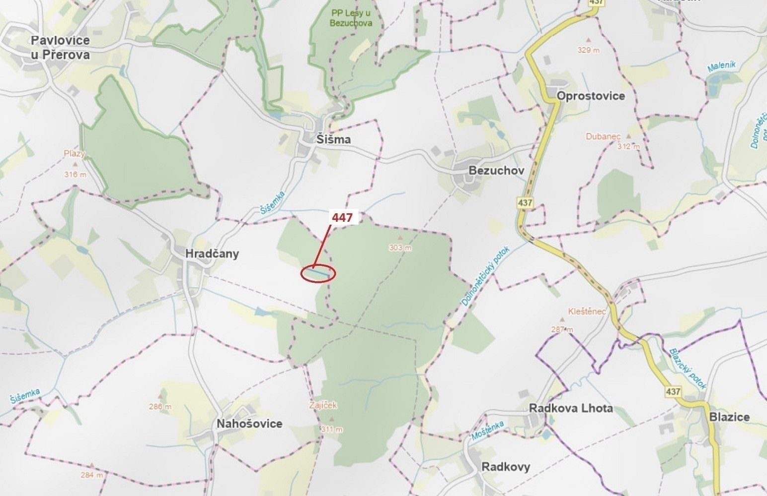 Lesy, Šišma, okres Přerov, Olomoucký kraj