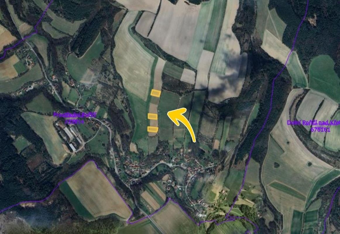 Prodej zemědělský pozemek - Prostřední Poříčí, 5 942 m²