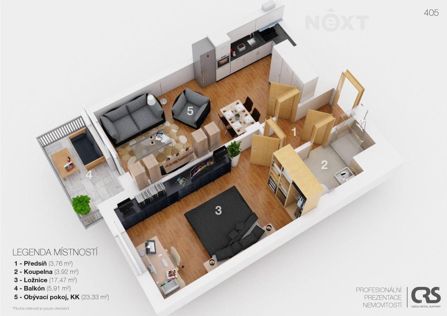 Pronájem byt 2+kk - náměstí Bratří Jandusů 1621, Praha Uhříněves, 53 m² - 2