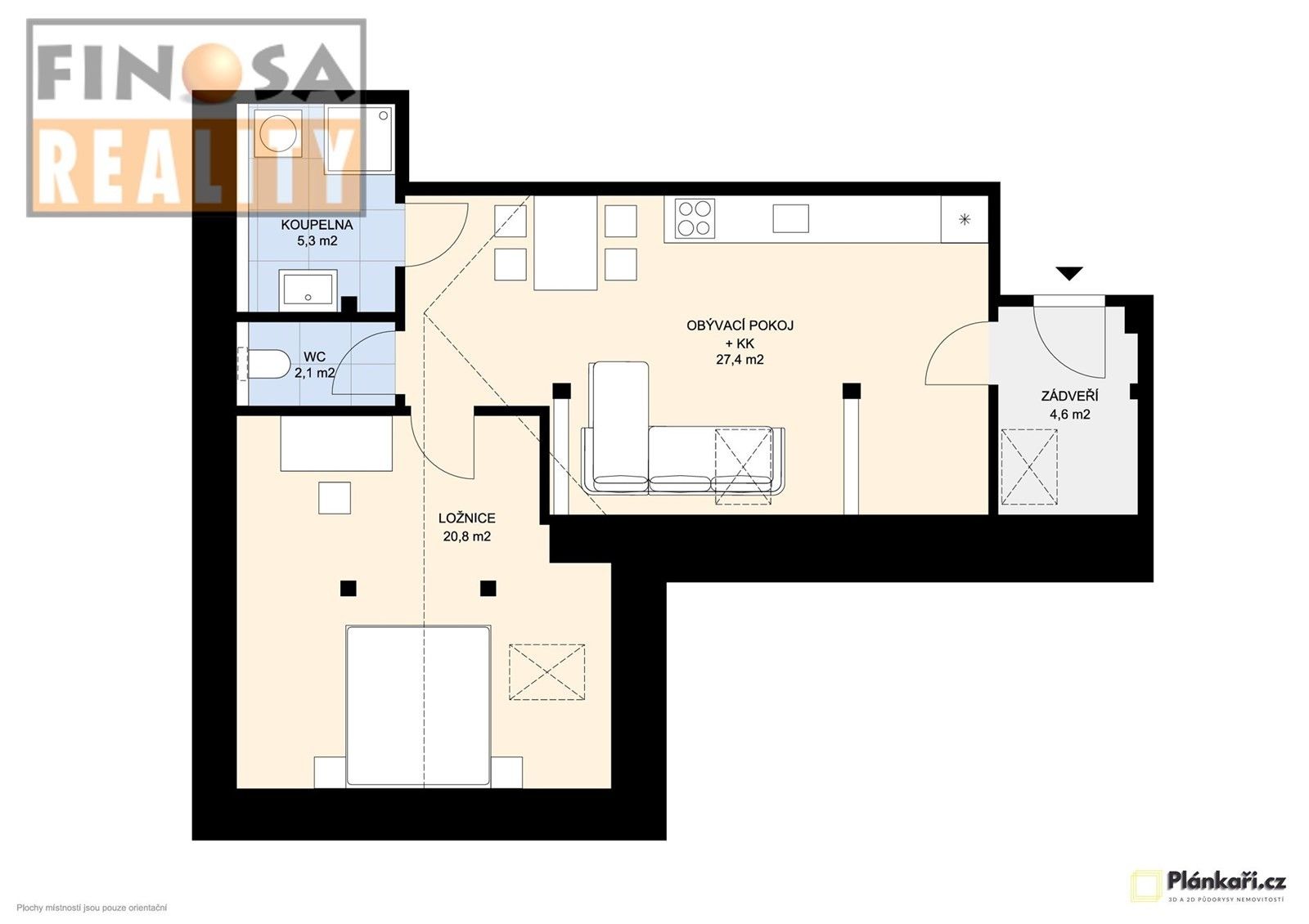 Pronájem byt 1+1 - Nerudovo náměstí, Žatec, 58 m²