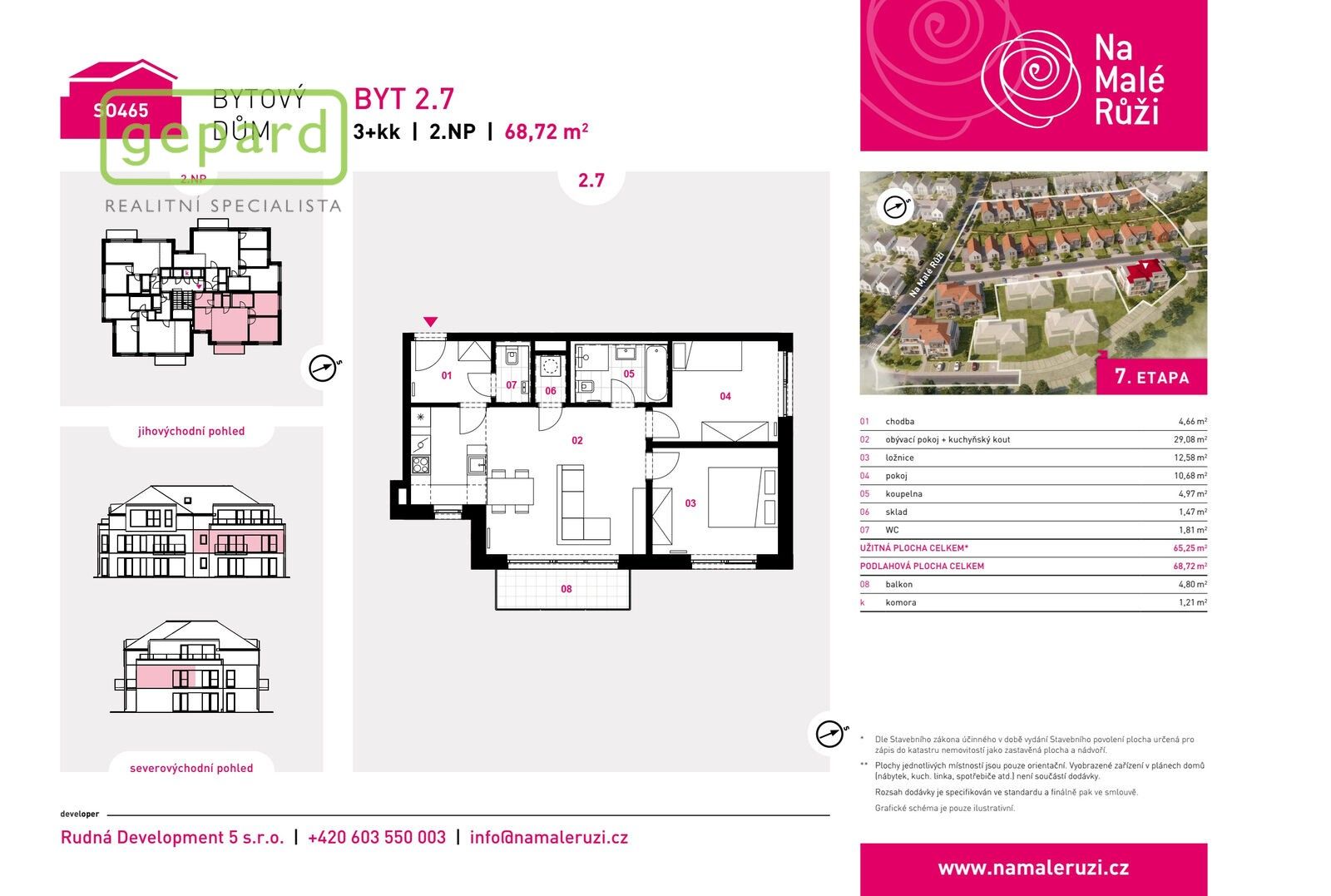 3+kk, Na Malé Růži, Drahelčice, 65 m² - 2