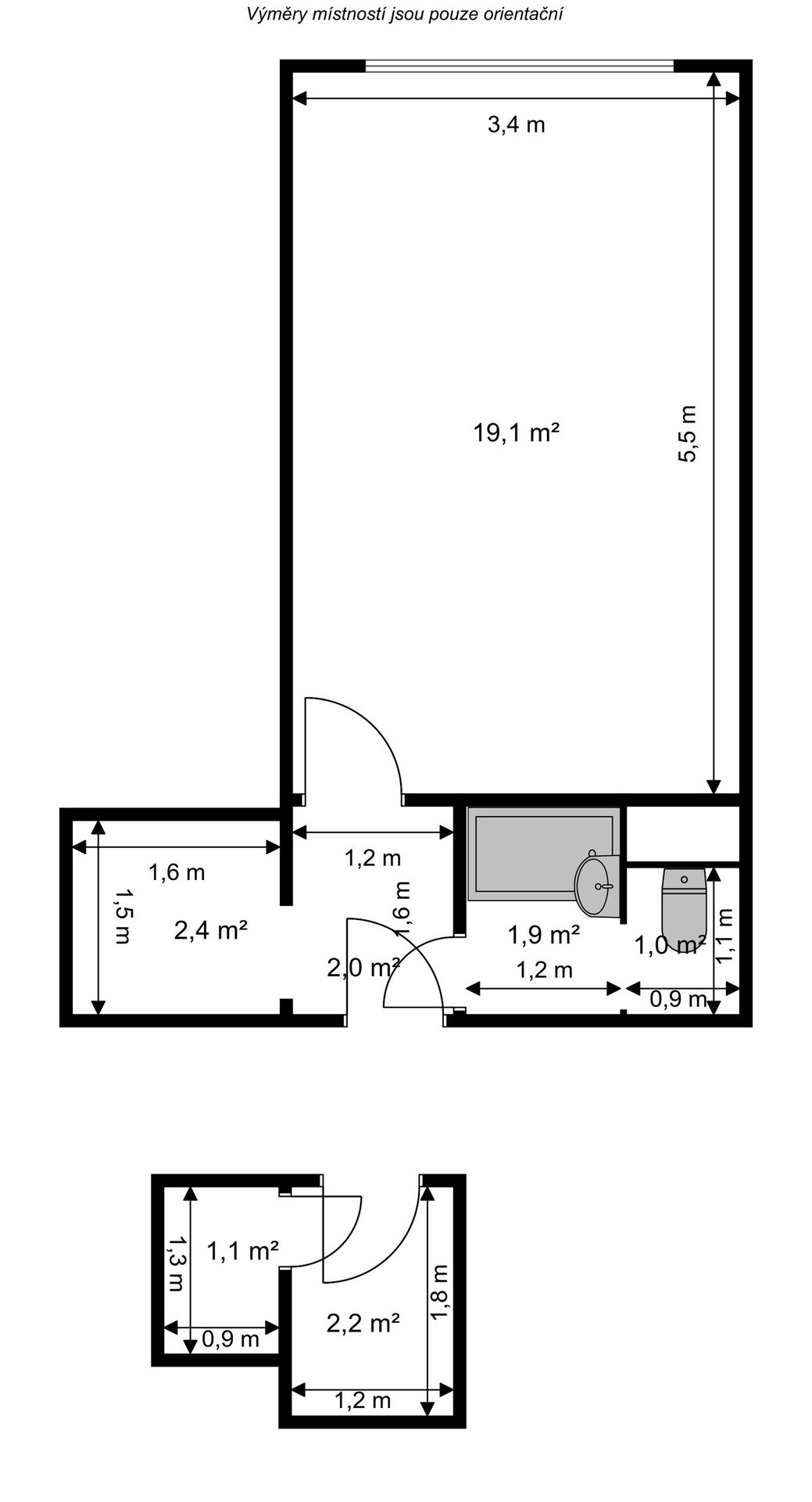 1+kk, Sokolovská, Liberec, 27 m² - 2