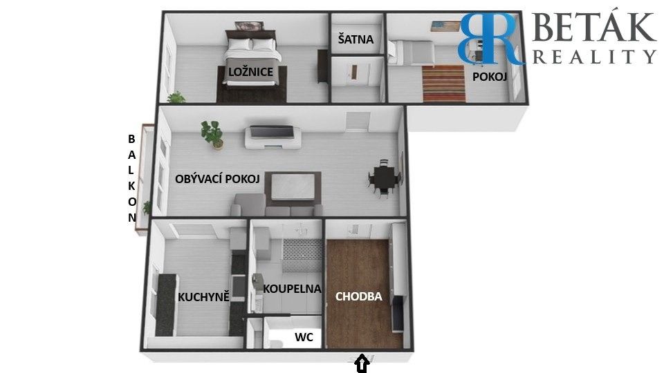 Prodej byt 3+1 - Jasínkova, Přerov, 74 m²