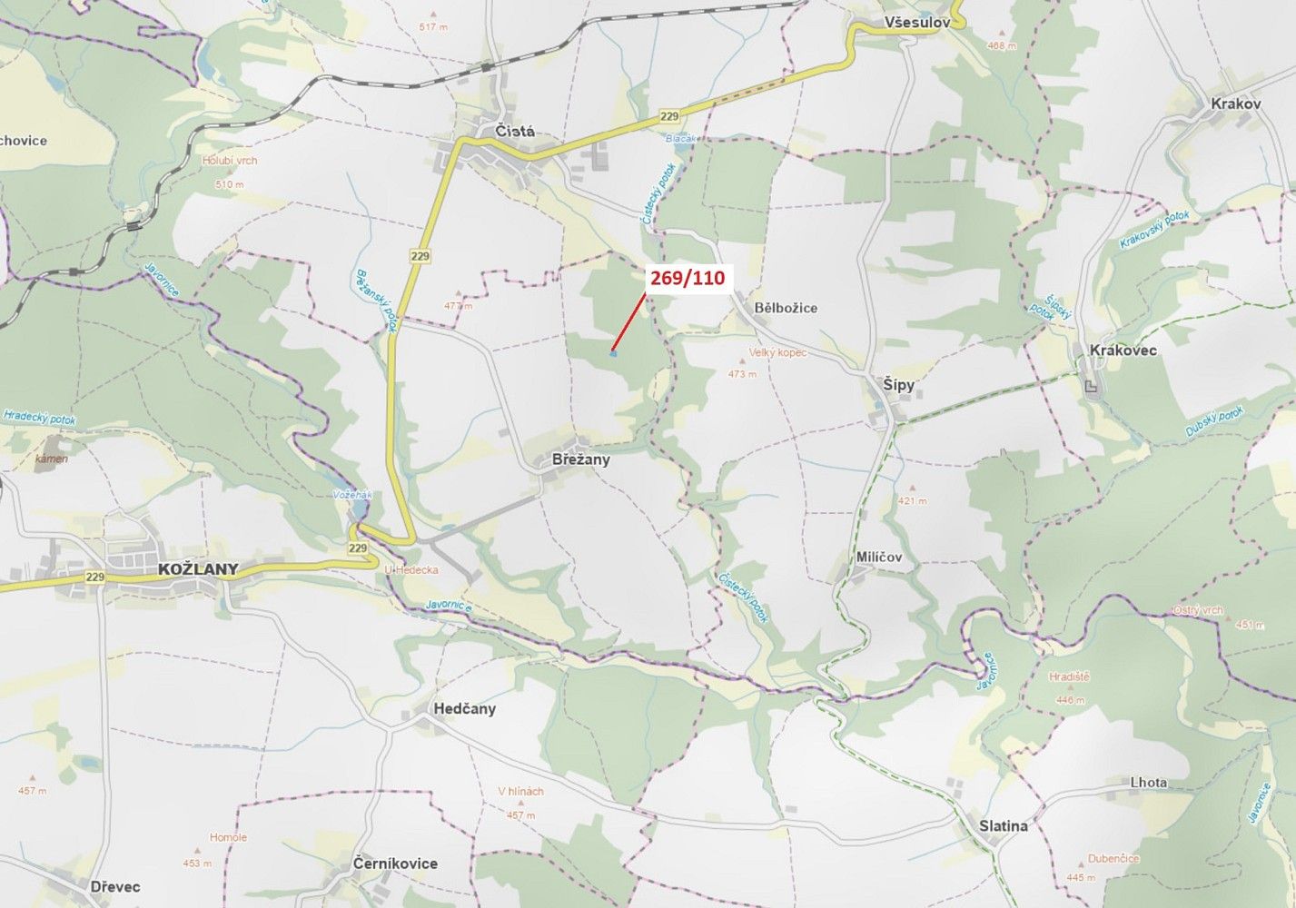 Les, 1 701 m²