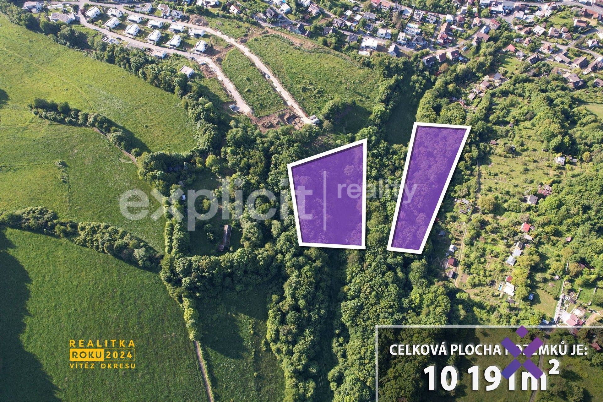 Prodej les - Mařinková, Zlín, 10 191 m²