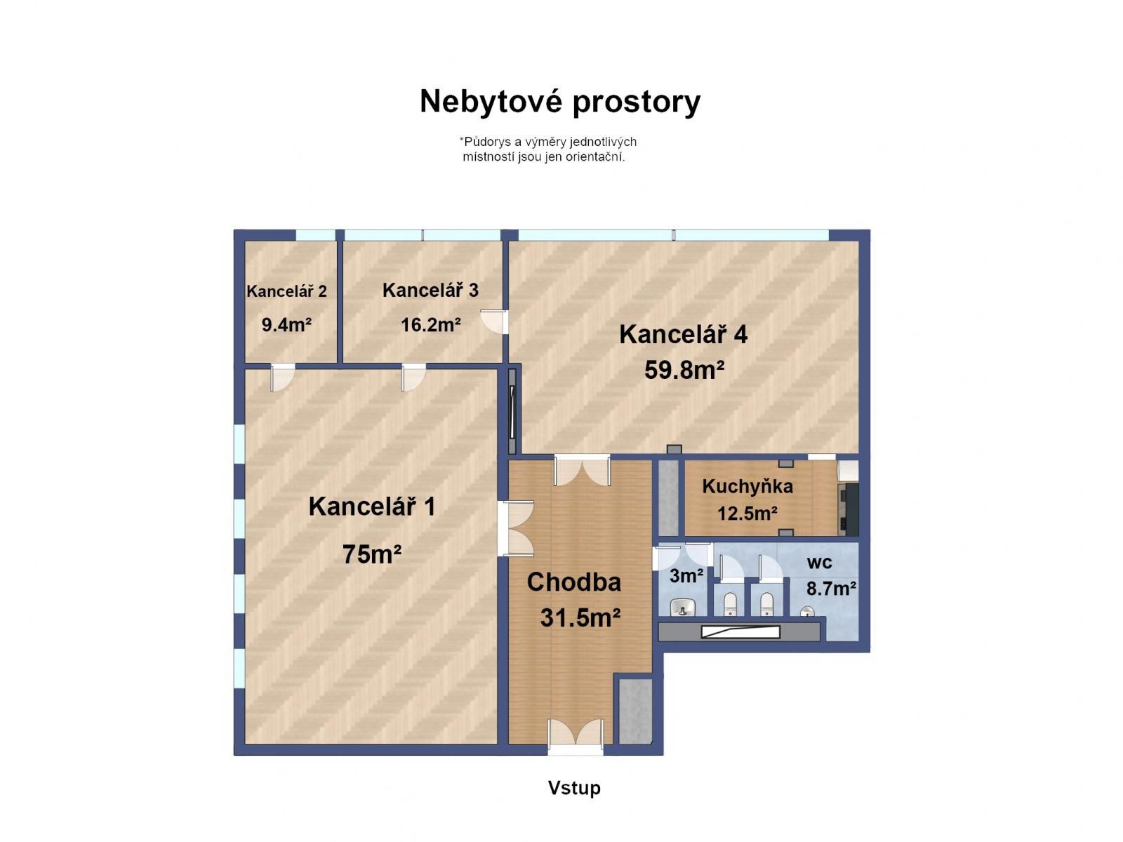 Pronájem kancelář - Školní, Louny, 219 m²
