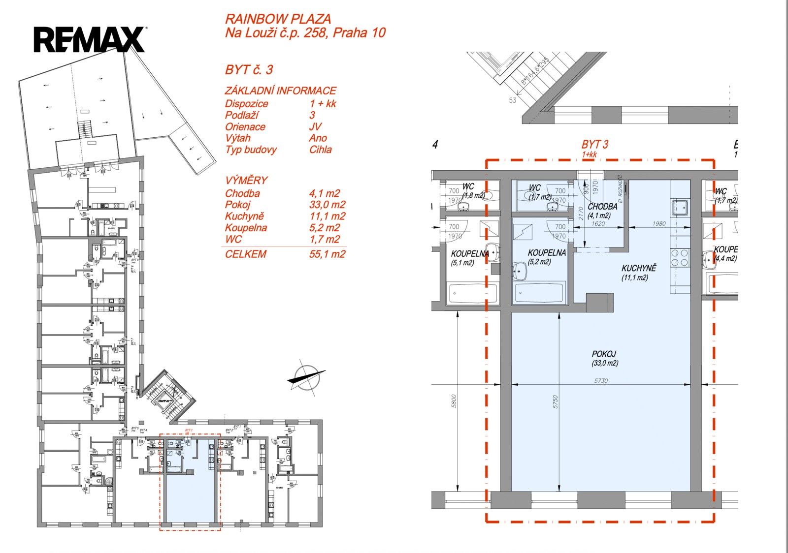 Byt 1+kk · 55 m² · Na louži 258, Praha Vršovice - 4