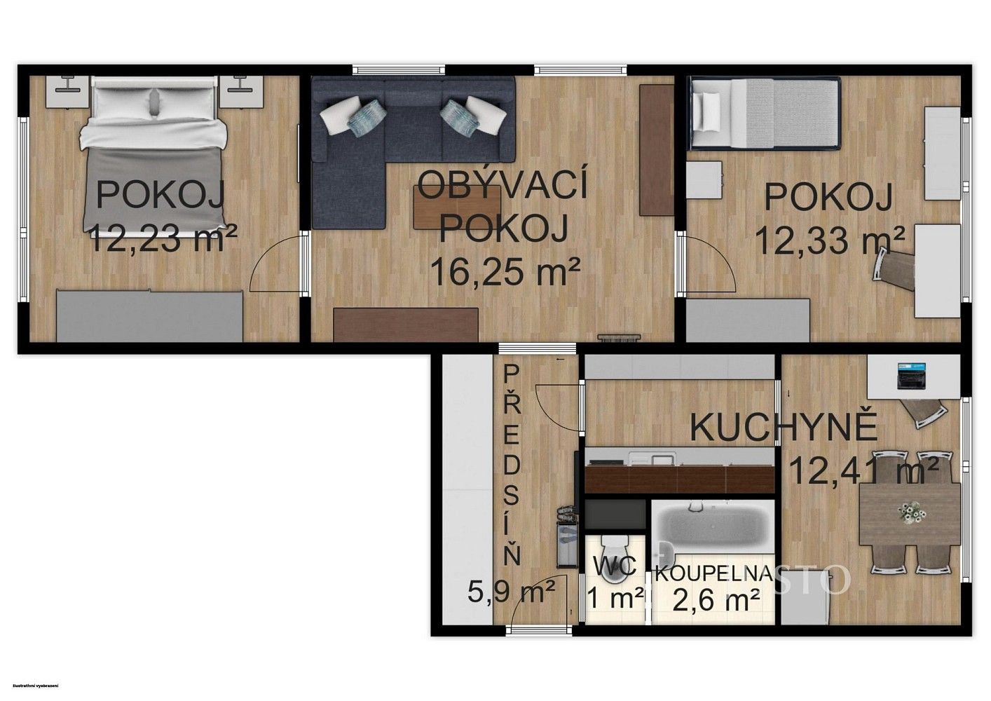 3+1, Písek - Pražské Předměstí, Jihočeský kraj, 64 m² - 2