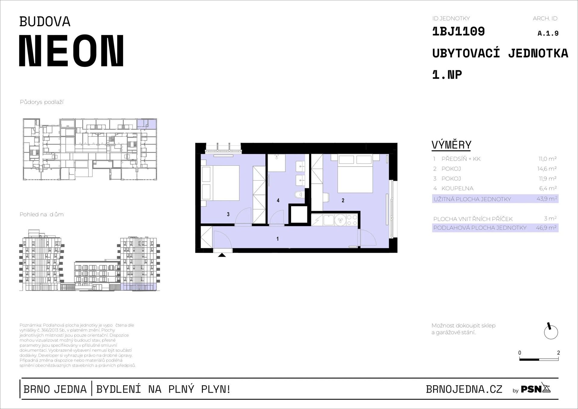 Prodej ubytovací zařízení - Plynárenská, Brno, 44 m²