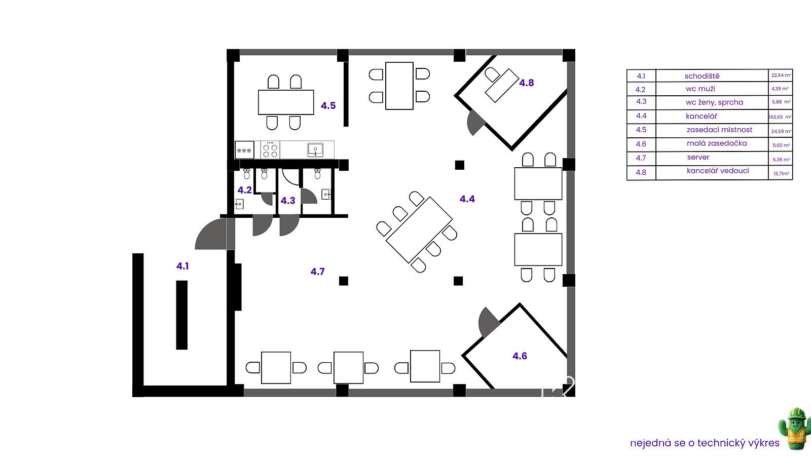 Pronájem kancelář - Opavská, Ostrava - Poruba, 246 m² - 5