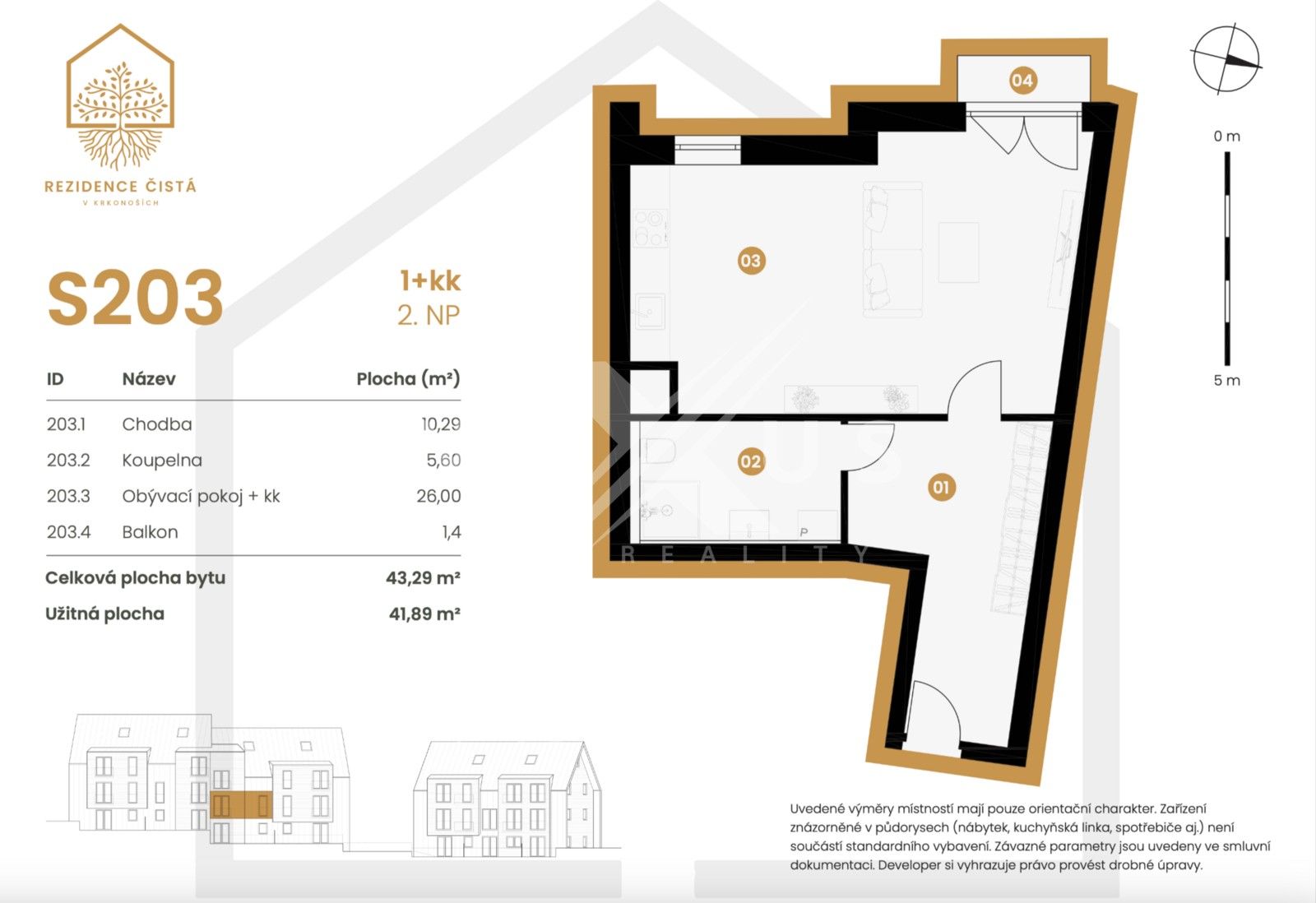 Prodej byt 1+kk - Černý Důl, 42 m²
