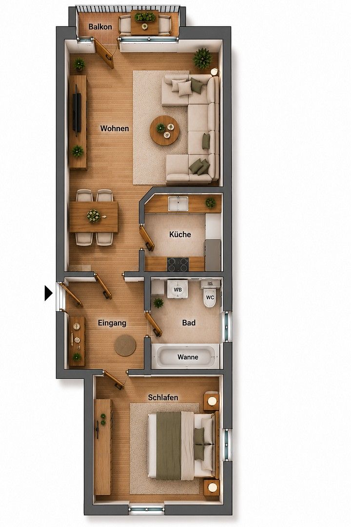 2+1, Meißner Straße 1 Dresden Cossebaude Sachsen 01156, 51 m² - 1