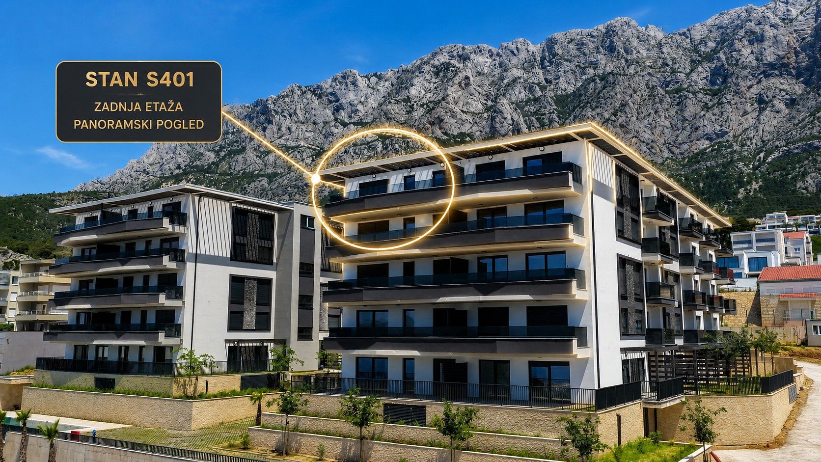 2+kk, Mate Vladića, Makarska, Chorvatsko, 84,3 m² - 1