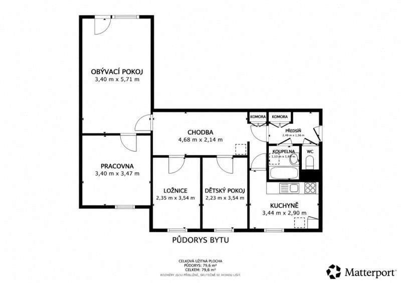 Prodej byt 4+1 - Táborská 1789, Pelhřimov, 81 m² - 2