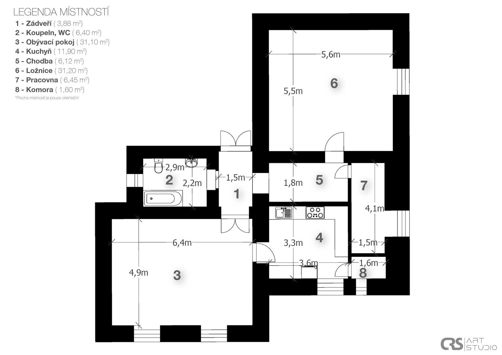 Byt 3+1 · 98 m² · Čs. armády 109, Zdice - 4