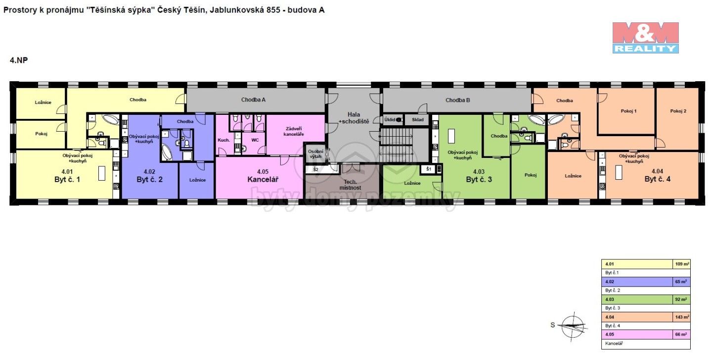 Pronájem byt 2+kk - Jablunkovská, Český Těšín, 63 m²